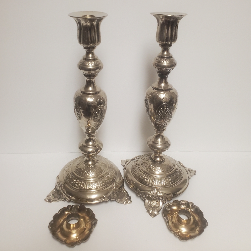 Silver Plated Candlesticks - Picture 5 of 12